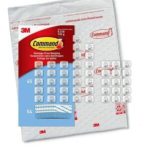 Command 45 Mini Light Clips with Adhesive Strips, Clear, Damage-Free Wall Mount